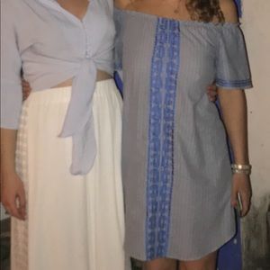 Off the shoulder embroidered dress